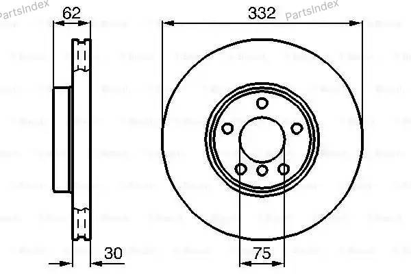 Диски Bosch передние 0986478974 купить,48230