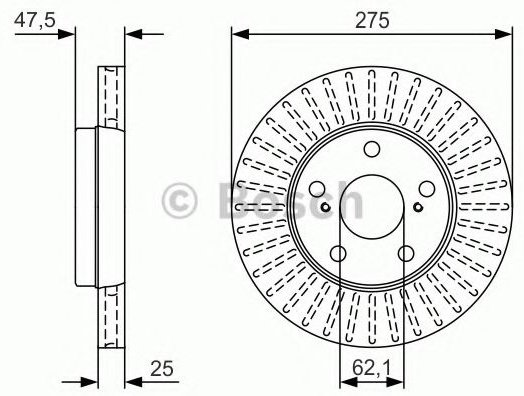Диски Bosch передние 0 986 479 U79 купить,22662