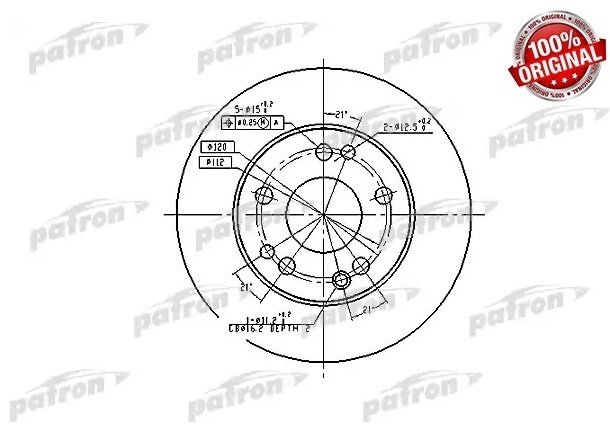 Диски PATRON передние PBD1584 купить,14440