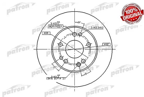 Диски PATRON передние PBD1581 купить,15720