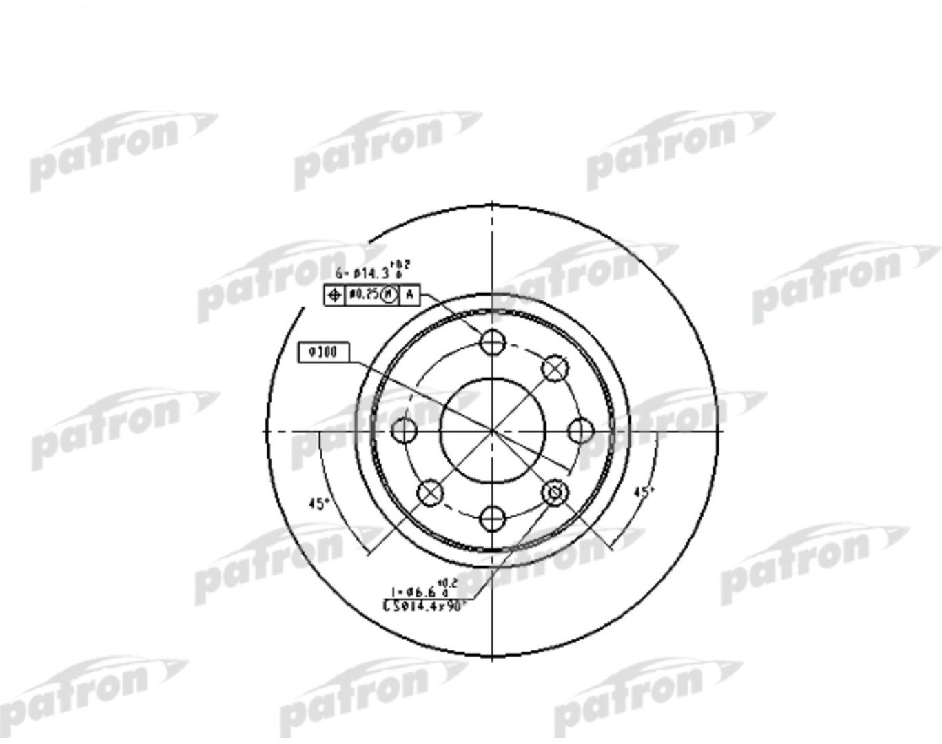 Диски PATRON передние PBD1624 купить,32340