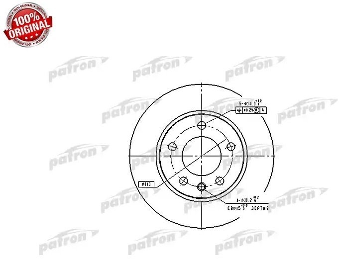 Диски PATRON передние PBD1612 купить,8169