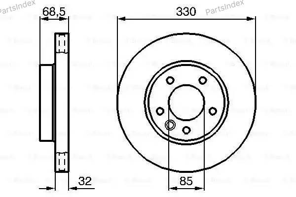 Диски Bosch передние 986479250 купить,70919