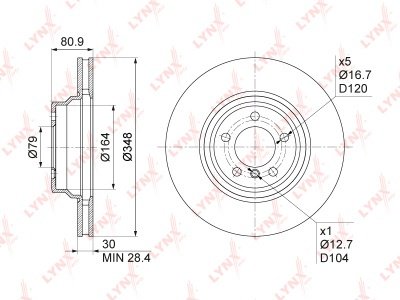 Диски LYNXauto передние BN-1007 купить,39880