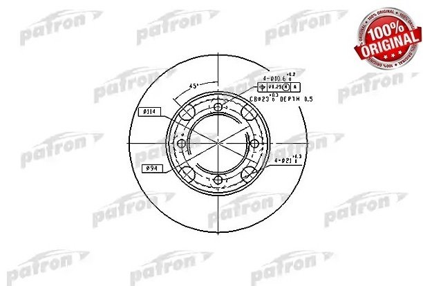 Диски PATRON передние PBD2572 купить,6471