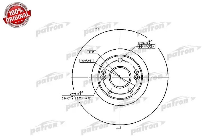 Диски PATRON передние PBD4179 купить,16400