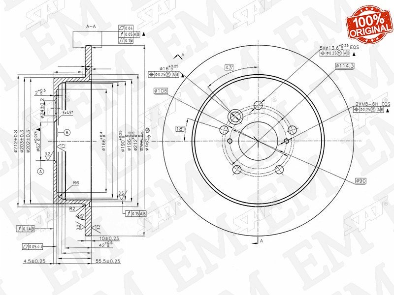 Диски SAT задние ST-25-0049 купить,13400