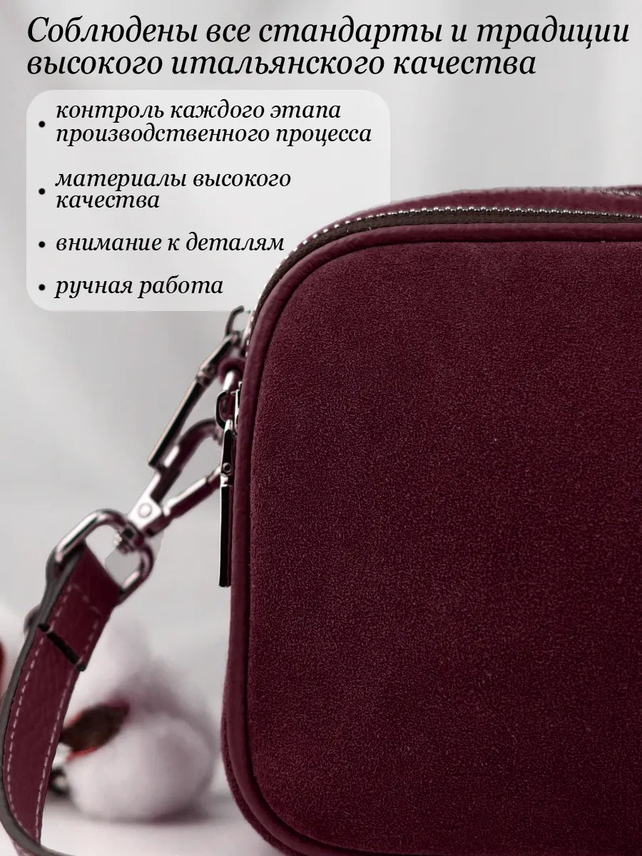Сумка кросс-боди Barsalini Land натуральная кожа красный купить,NaN