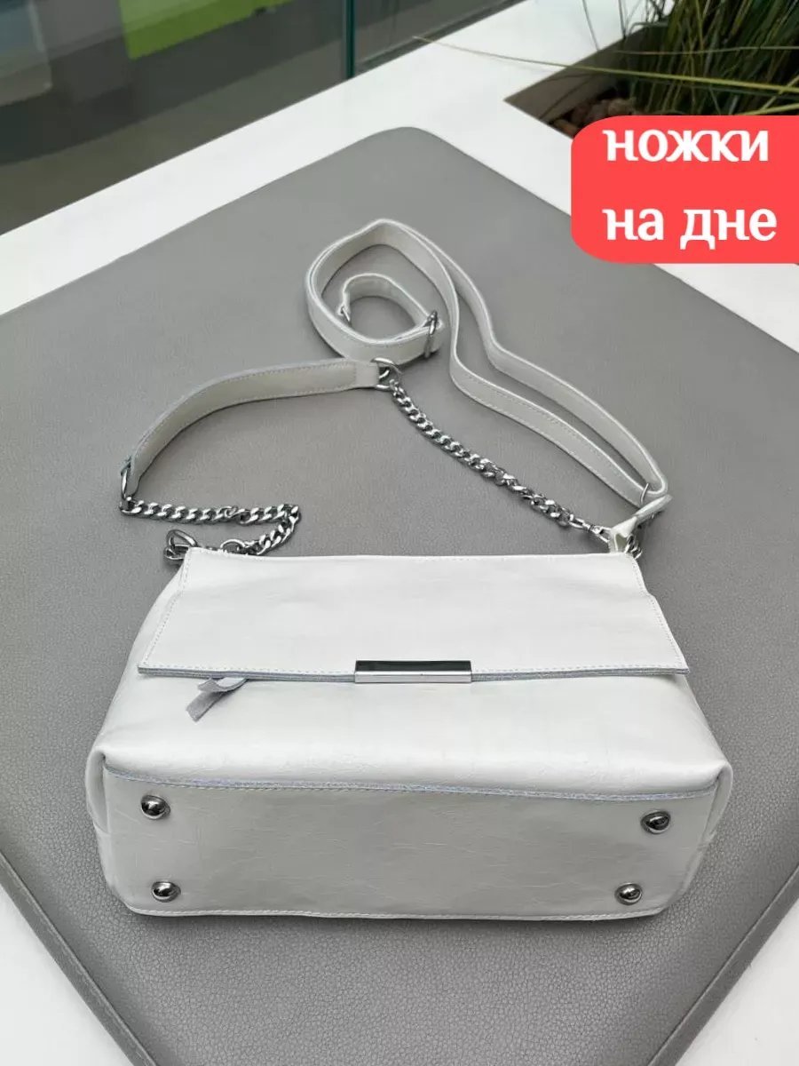 Сумка кросс-боди МОДНЫЕ ТЕНДЕНЦИИ натуральная кожа белый купить,NaN