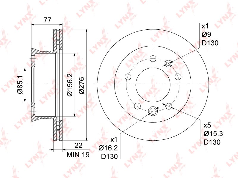 Диски LYNXauto передние BN1079 купить,49560