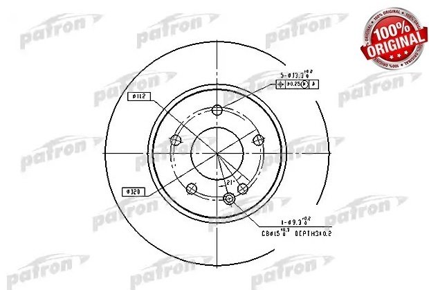 Диски PATRON передние PBD2779 купить,20950