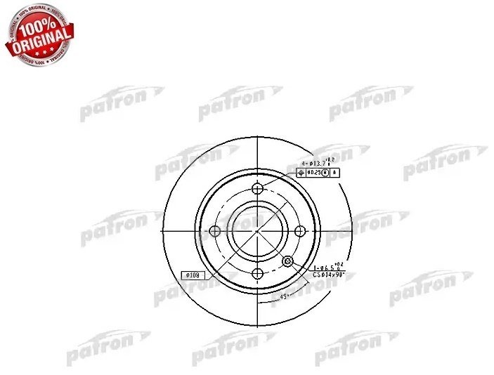 Диски PATRON передние PBD2753 купить,11640