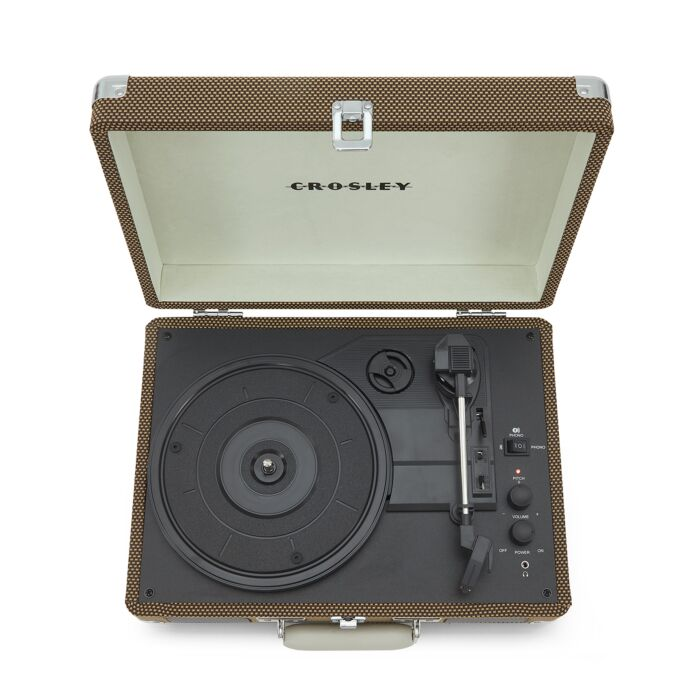 Виниловый проигрыватель Crosley Cruiser Plus Tweed c двухсторонним Bluetooth CR8005F-TW4 купить,NaN