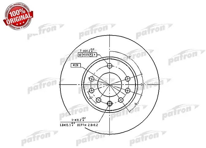Диски PATRON передние PBD2778 купить,20630