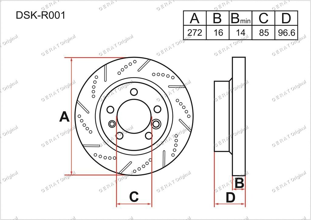 Диски Gerat задние DSK-R001 купить,38910