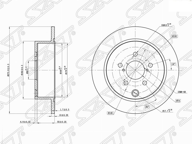 Диски SAT задние ST-26700-FJ000 купить,11800