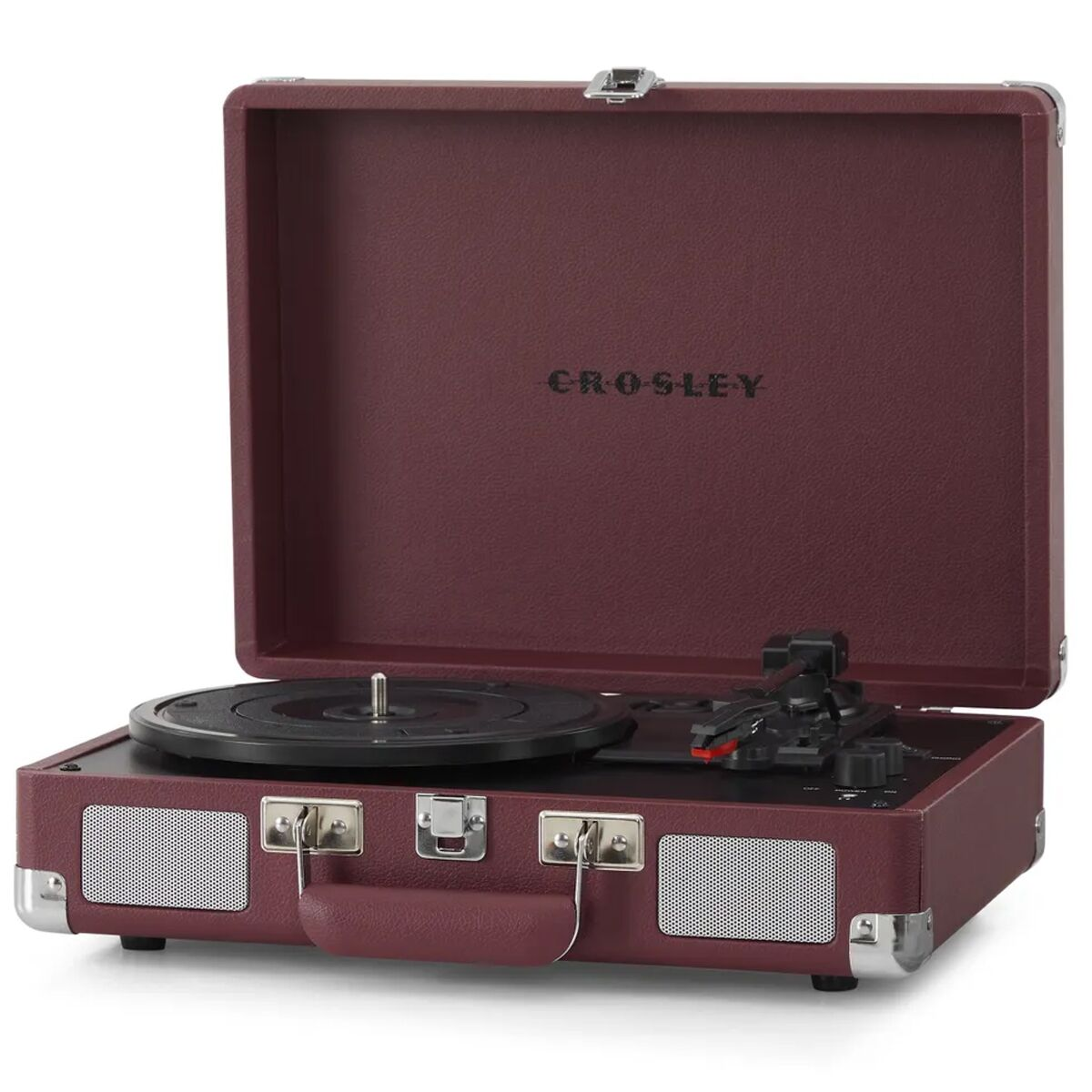 Виниловый проигрыватель Crosley Cruiser Plus CR8005F-BU4 Burgundy c двухсторонним Bluetooth купить,NaN