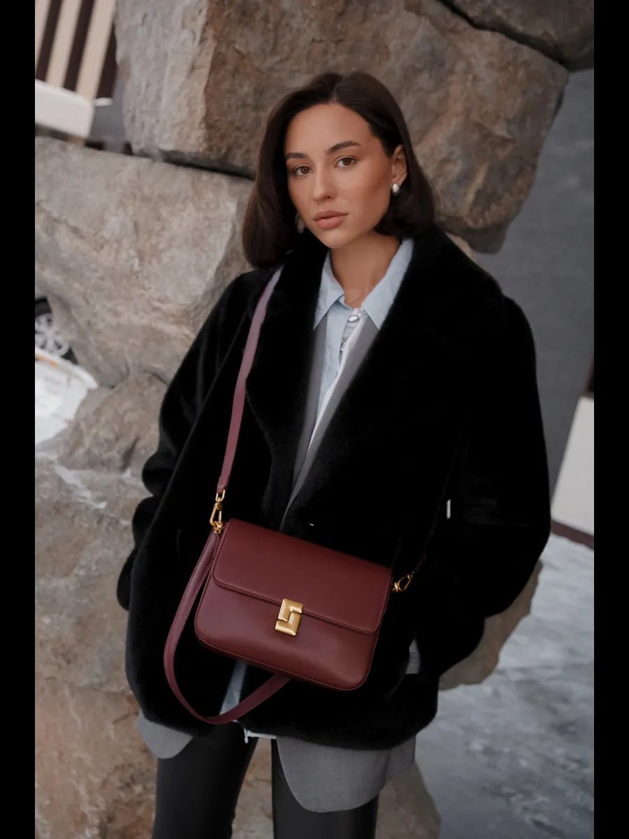 Сумка багет Supis bags натуральная кожа красный купить,NaN