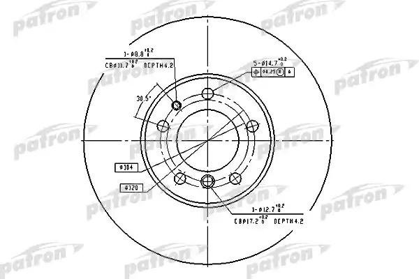 Диски PATRON передние PBD2687 купить,45490