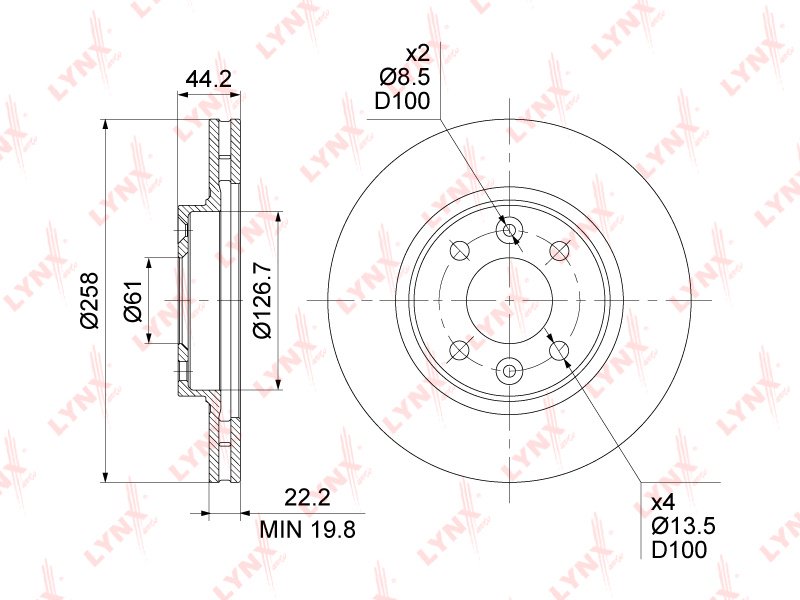 Диски LYNXauto передние BN1419 купить,40630