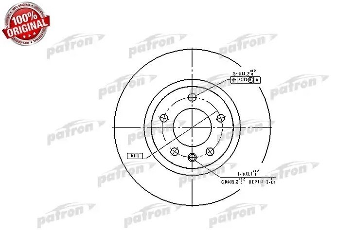 Диски PATRON передние PBD2720 купить,22540