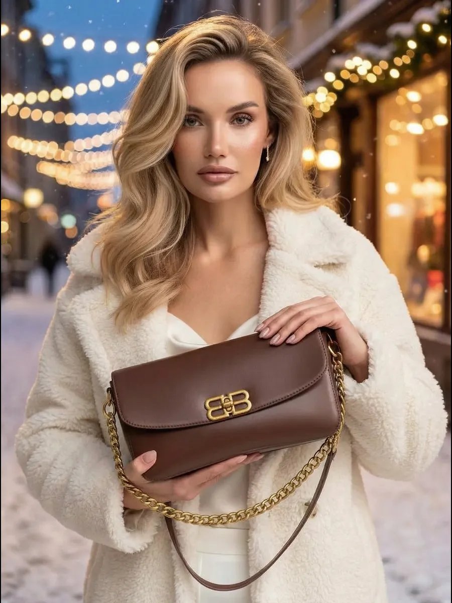Сумка багет TOUCHBRAND экокожа коричневый купить,NaN