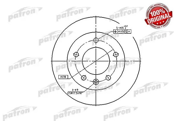 Диски PATRON передние PBD2790 купить,17960