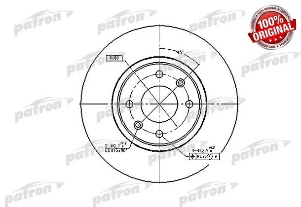 Диски PATRON передние PBD2782 купить,8839
