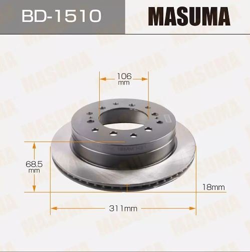 Диски MASUMA задние BD-1510 купить,29600