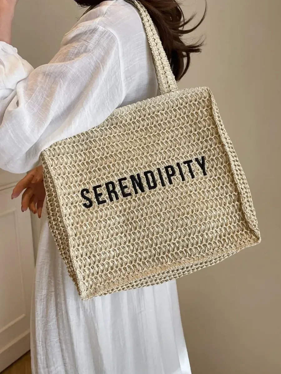 Сумка шоппер Bolso de Senora рафия бежевый купить,NaN