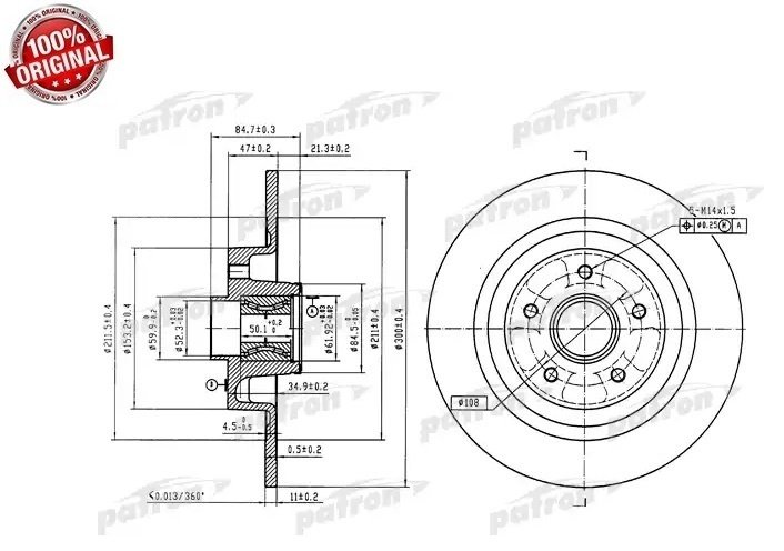 Диски PATRON задние PBD7012 купить,28960