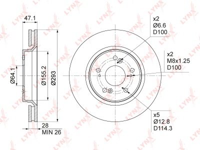 Диски LYNXauto передние BN-1039 купить,29400