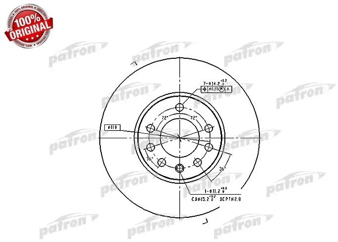 Диски PATRON передние PBD4048 купить,18620