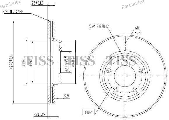 JD Диск Тормозной JBD0015 купить,17030