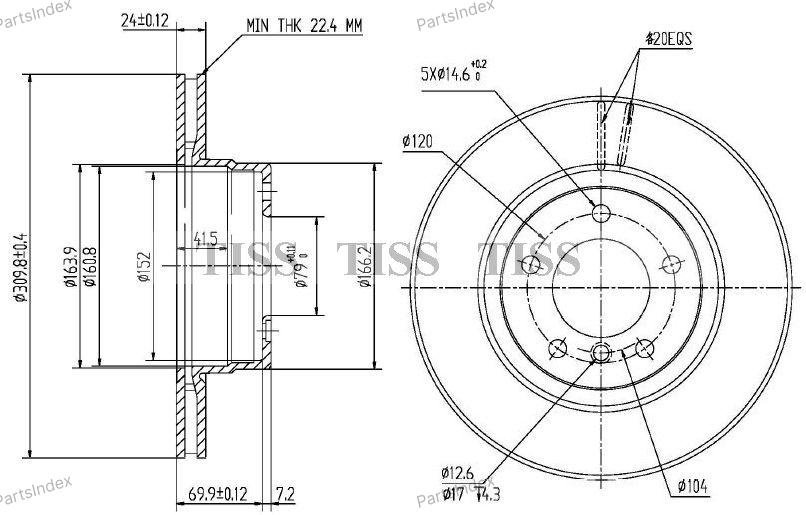 JD Диск Тормозной JBD0005 купить,7549