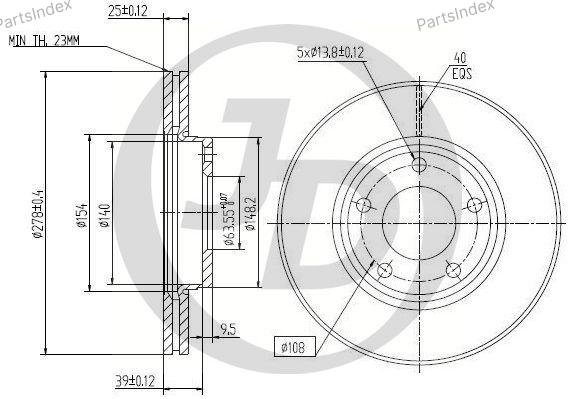 JD Диск Тормозной JBD0015 купить,17030