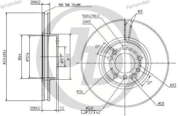 Диски JD передние JBD0006 купить,23850