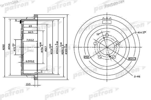 Диски PATRON задние PDR1003 купить,15120