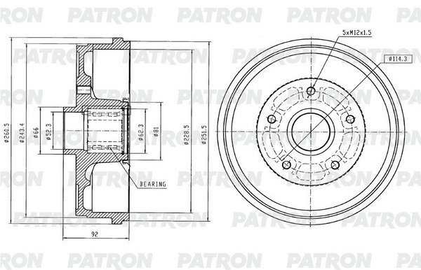 Диски PATRON задние PDR1014 купить,38940