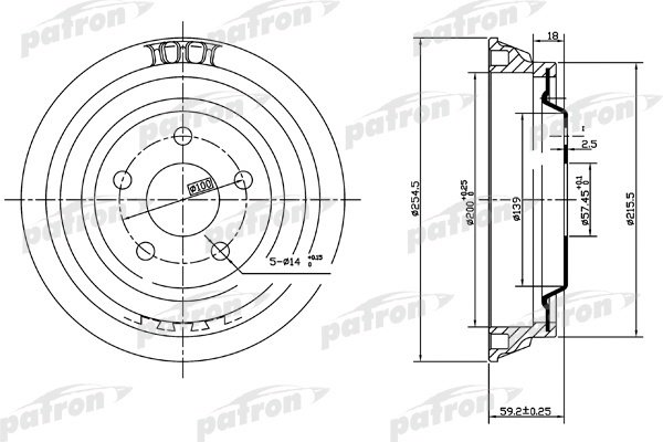 Диски PATRON задние PDR1004 купить,31800