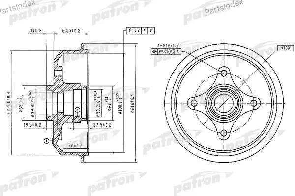 Диски PATRON задние PDR1054 купить,6409