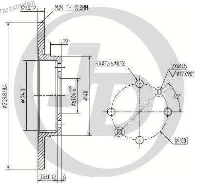 JD Диск Тормозной JBD0020 купить,12370