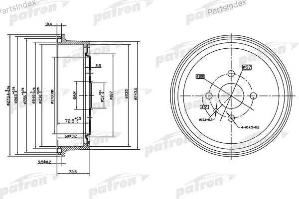 Диски PATRON задние PDR1122 купить,9657