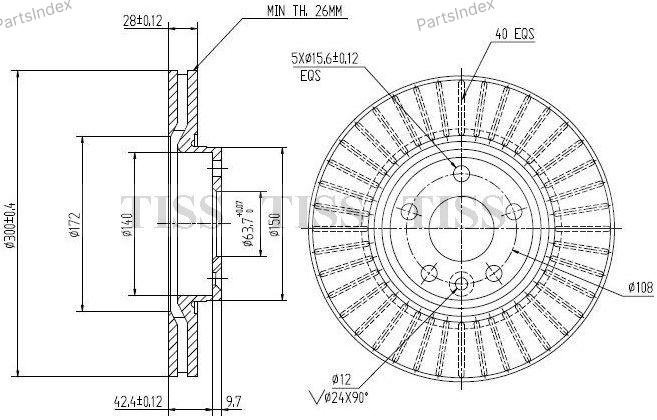 JD Диск Тормозной JBD0048 купить,13400