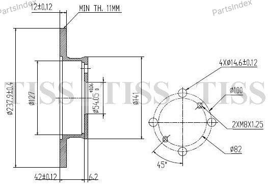 JD Диск Тормозной JBD0056 купить,11560