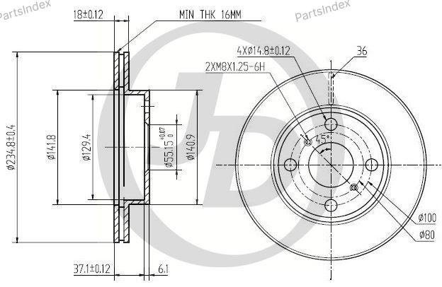 JD Диск Тормозной JBD0057 купить,11440