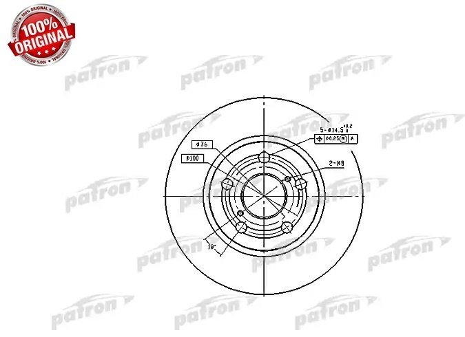 Диски PATRON передние PBD2742 купить,16950