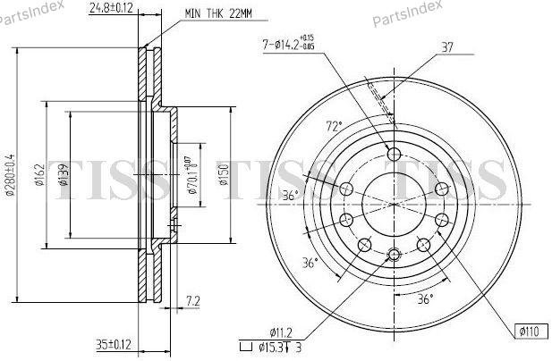 JD Диск Тормозной JBD0018 купить,15280