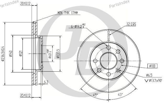 JD Диск Тормозной JBD0011 купить,6501