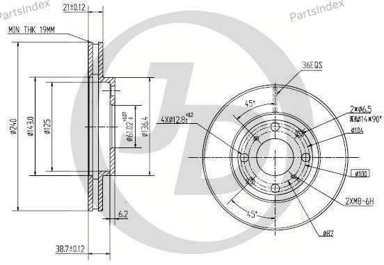 JD Диск Тормозной JBD0030 купить,11160